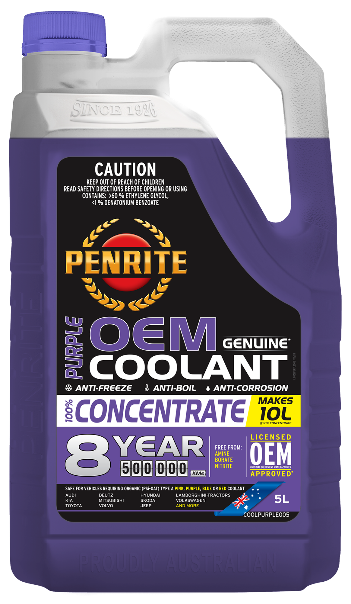 Purple OEM Coolant Concentrate - Penrite 5L