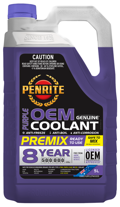 Purple OEM Coolant Premix - Penrite 5L