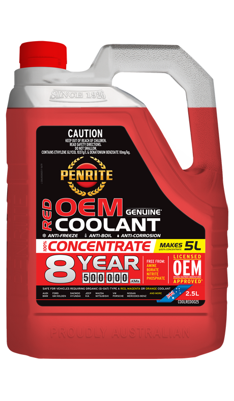 Red OEM Coolant Concentrate - Penrite 2.5L