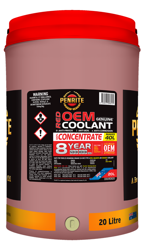 Red OEM Coolant Concentrate - Penrite 20L