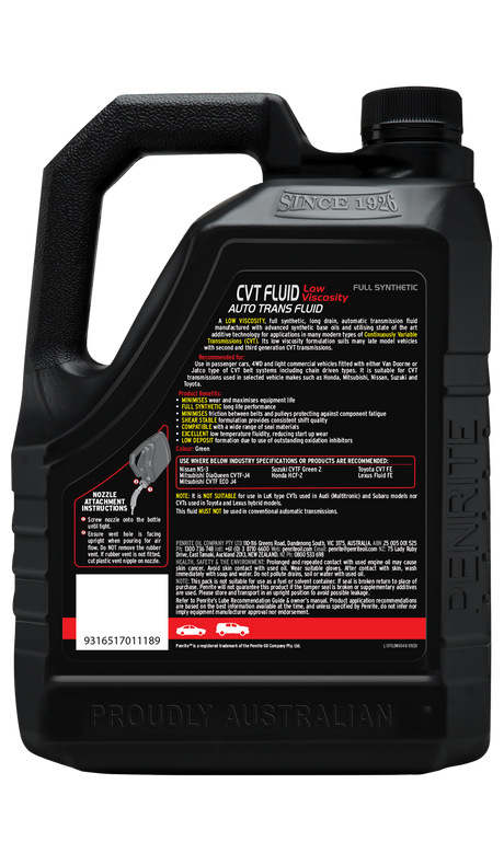CVT FLUID LOW VISCOSITY (FULL SYN) - Penrite