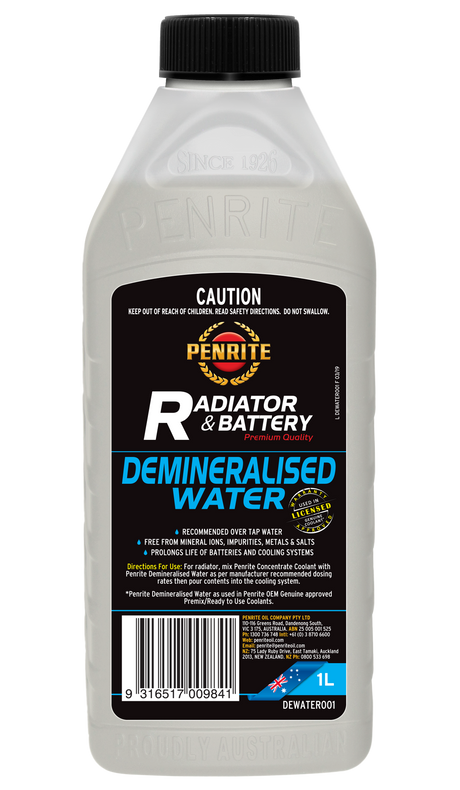 Demineralised Water - Penrite
