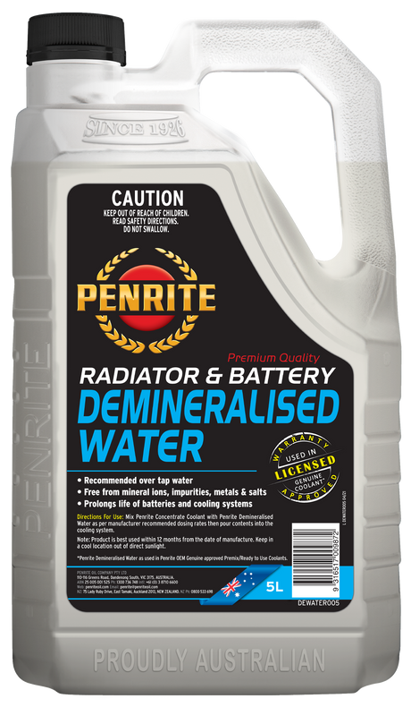 Demineralised Water - Penrite 5L