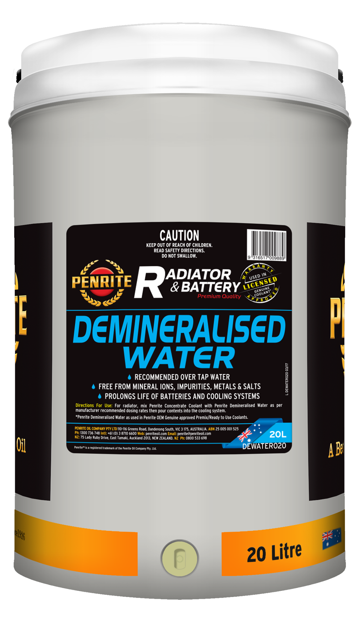 Demineralised Water - Penrite 20L