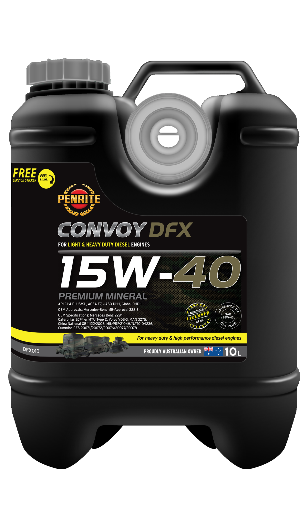 CONVOY DFX 15W-40 (Premium Mineral) - Penrite 4 X 5 Litre (Carton Only)