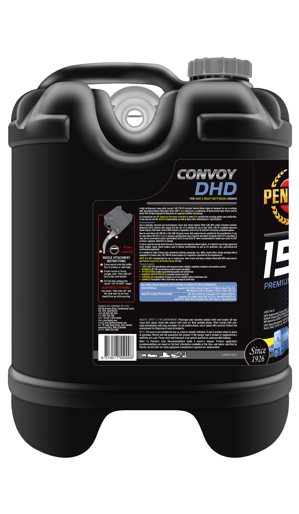 CONVOY DHD 15W-40 (Premium Mineral) - Penrite