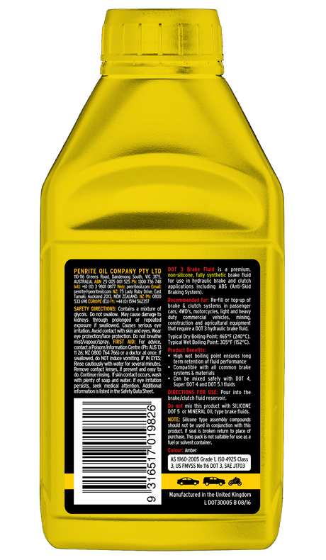 DOT 3 Brake Fluid - Penrite