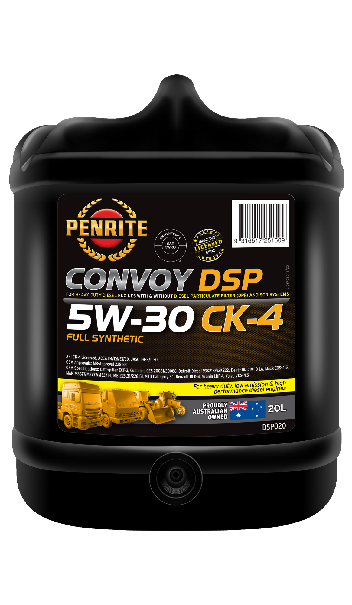 CONVOY DSP 5W-30 (Full Synthetic) 20L - Penrite