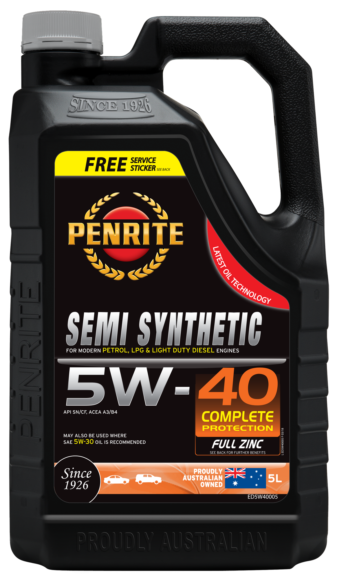 Semi Synthetic 5W-40 5L - Penrite