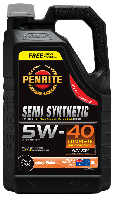 Semi Synthetic 5W-40 5L - Penrite | Universal Auto Spares