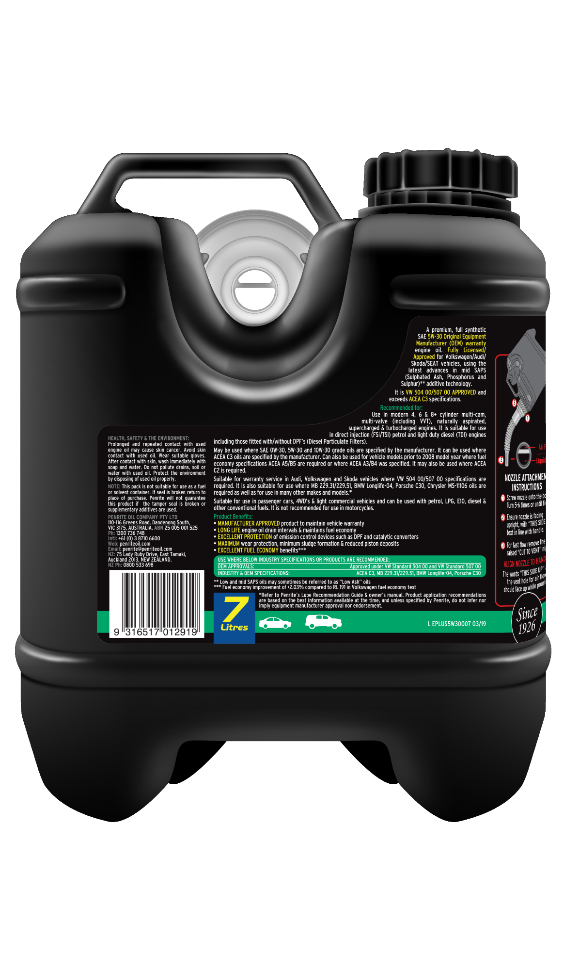 ENVIRO+ 5W-30 (FULL SYN) - Penrite