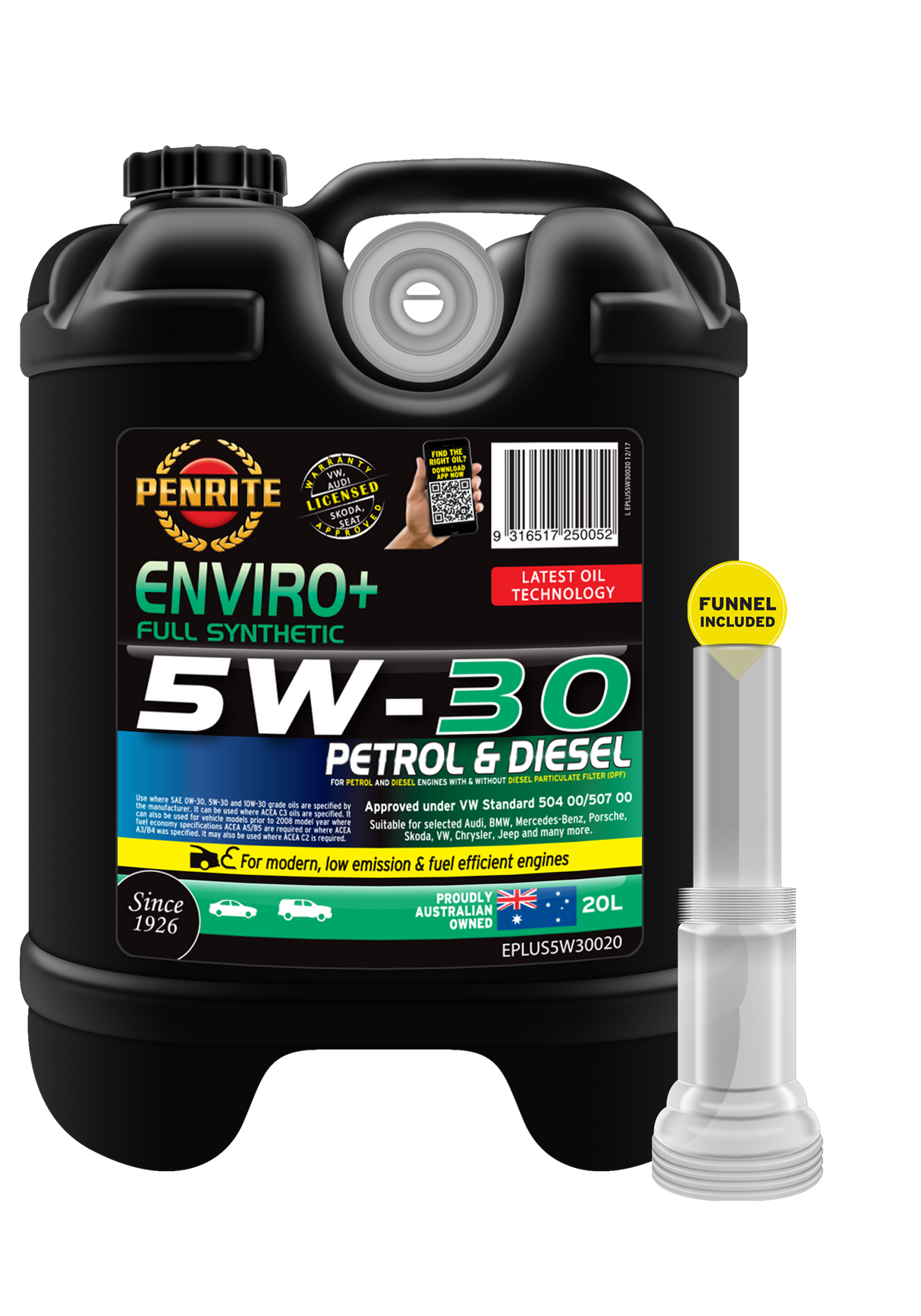 ENVIRO+ 5W-30 (FULL SYN) - Penrite 20L