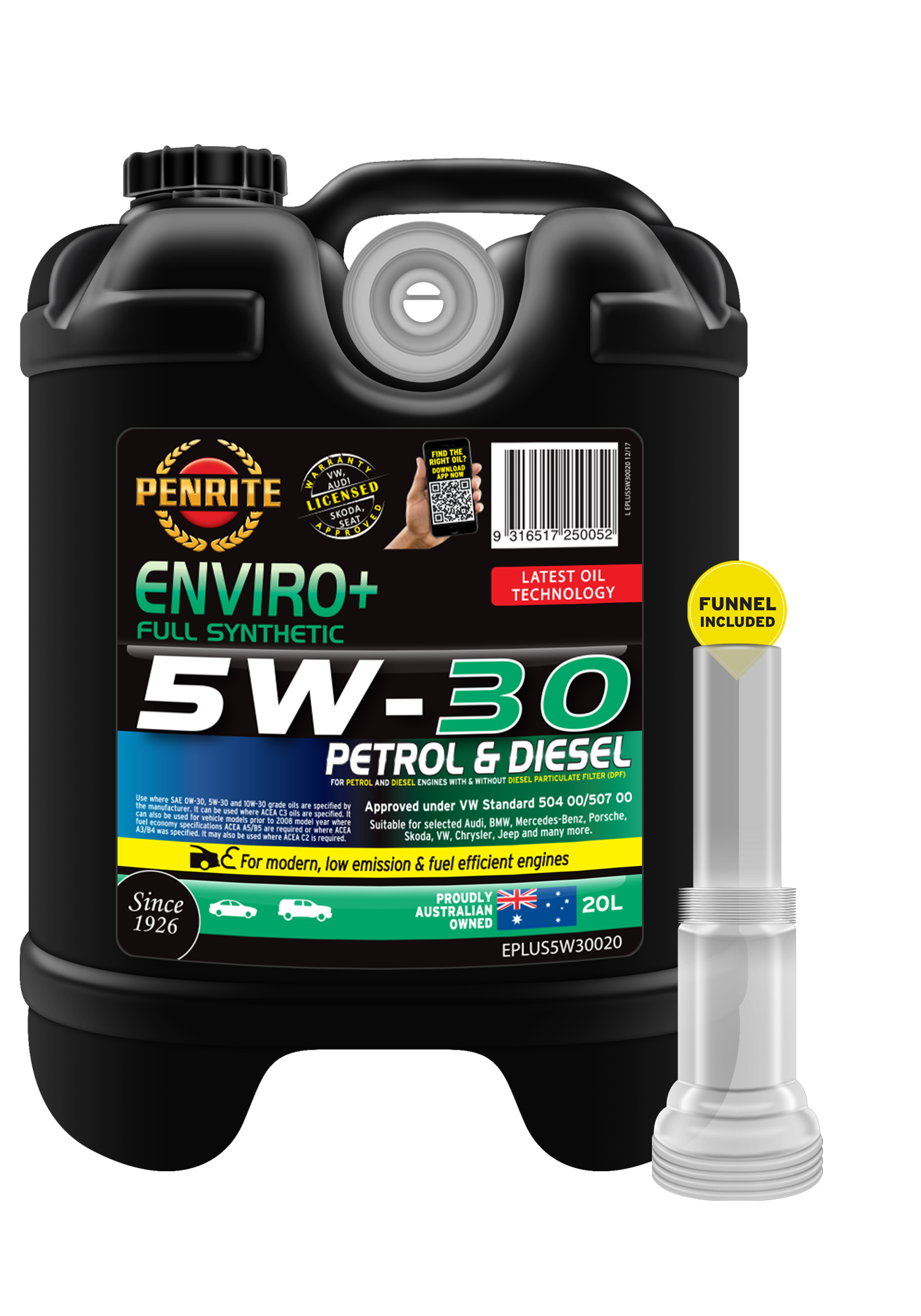 ENVIRO+ 5W-30 (FULL SYN) - Penrite 20L