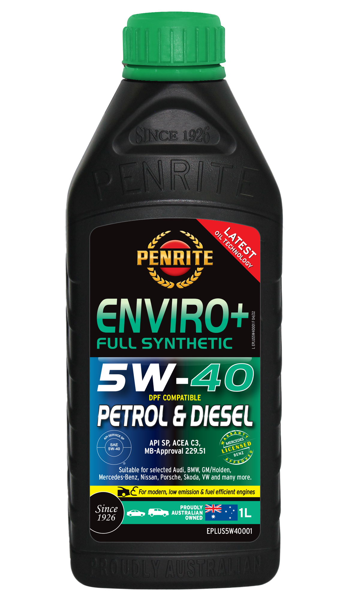 ENVIRO+ 5W-40 (FULL SYN) - Penrite