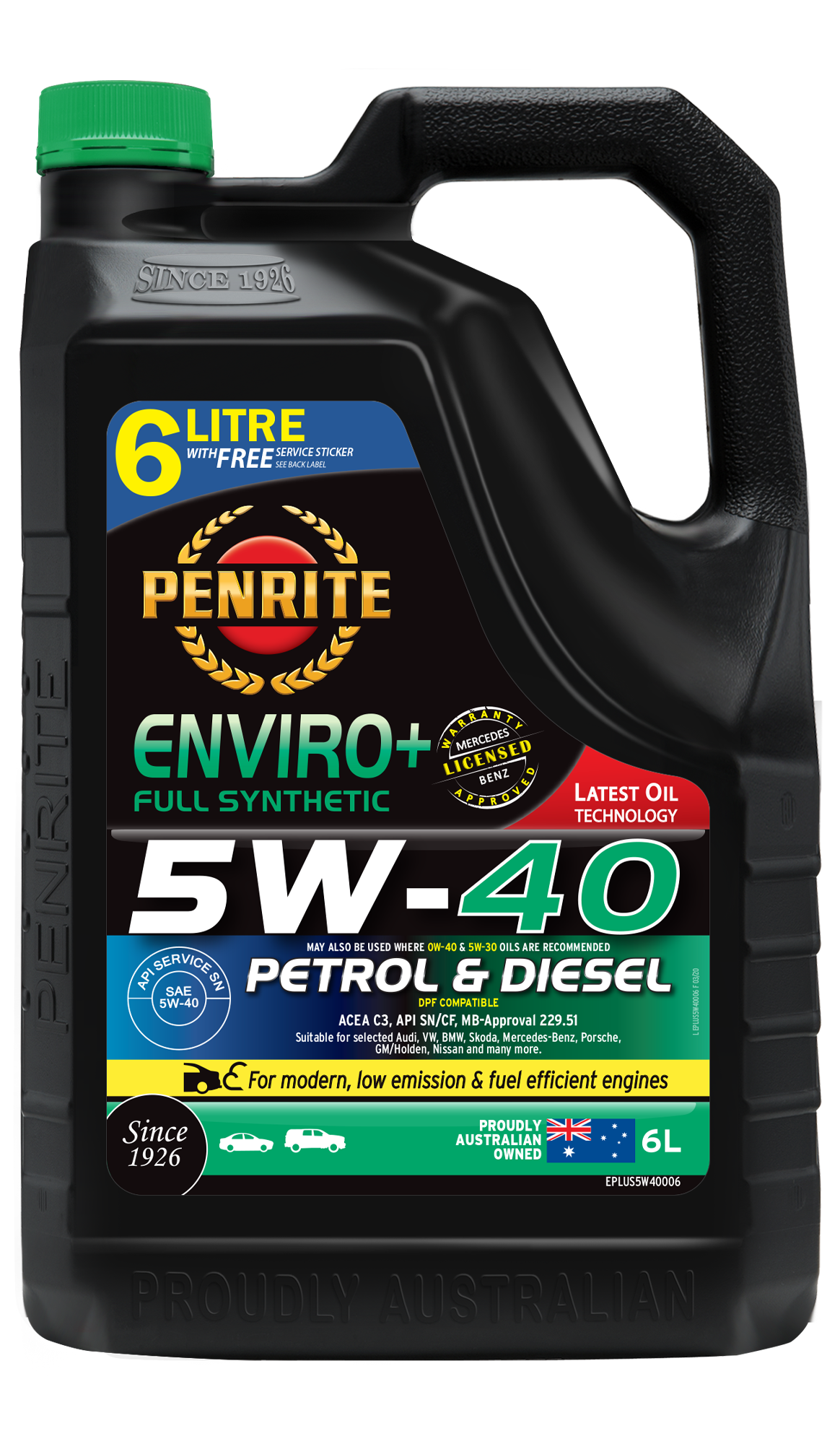 ENVIRO+ 5W-40 (FULL SYN) - Penrite