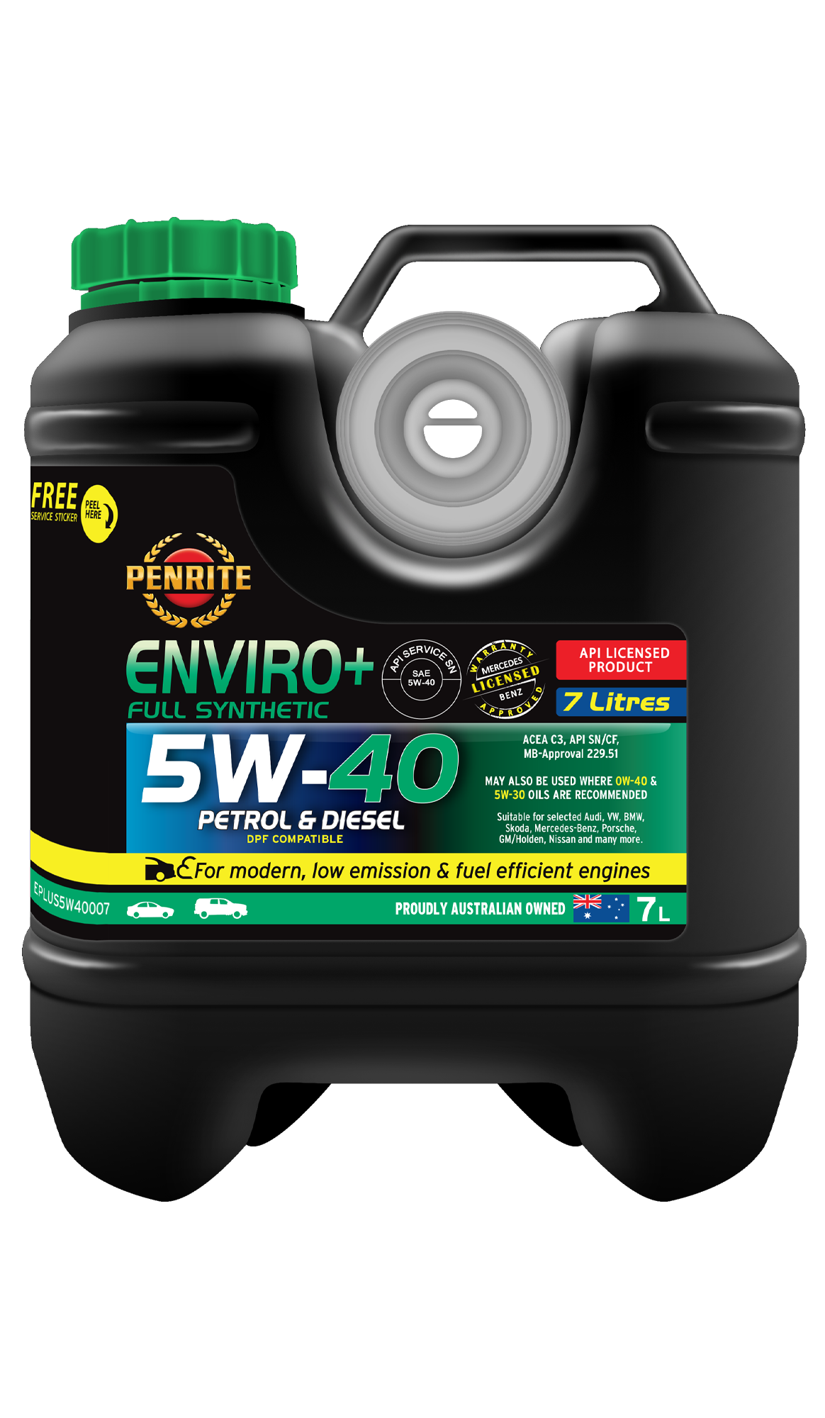 ENVIRO+ 5W-40 (FULL SYN) - Penrite 7L