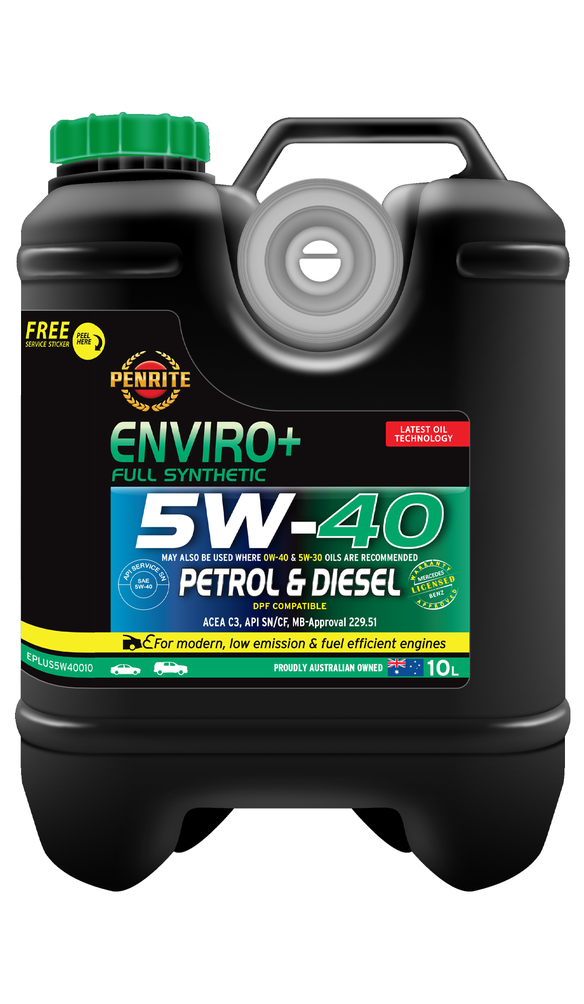 ENVIRO+ 5W-40 (FULL SYN) - Penrite 10L