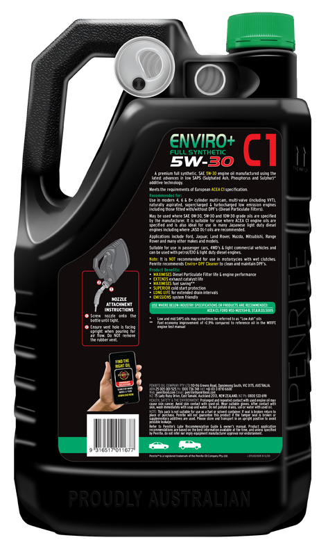 ENVIRO+ C1 5W-30 (FULL SYN) - Penrite