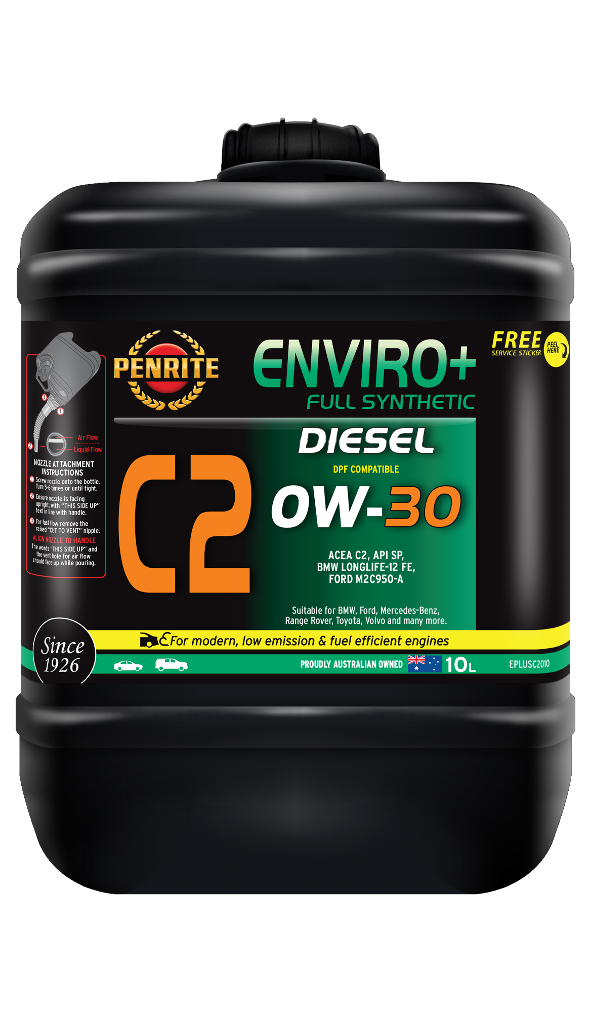ENVIRO+ C2 0W-30 (FULL SYN) - Penrite 10L