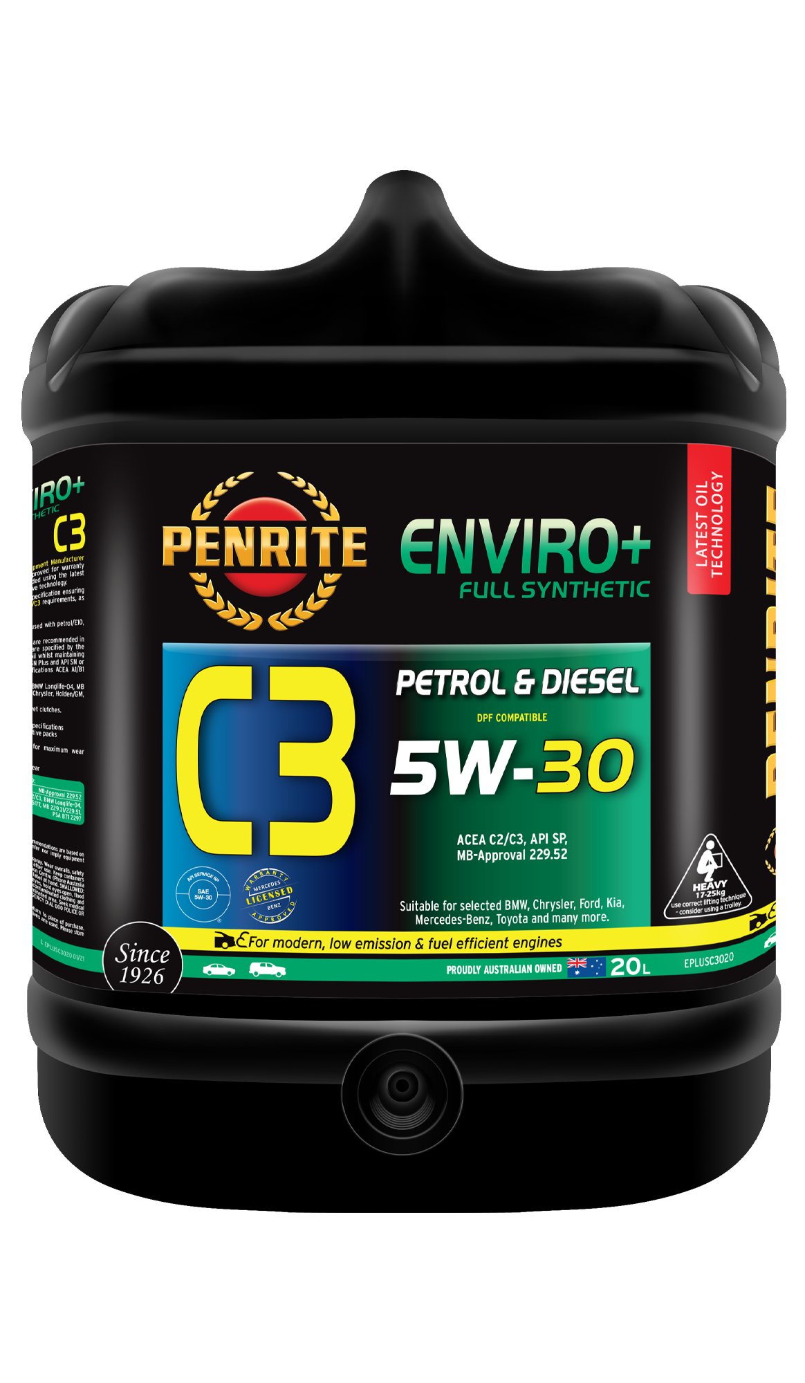 ENVIRO+ C3 5W-30 (FULL SYN) - Penrite 20L