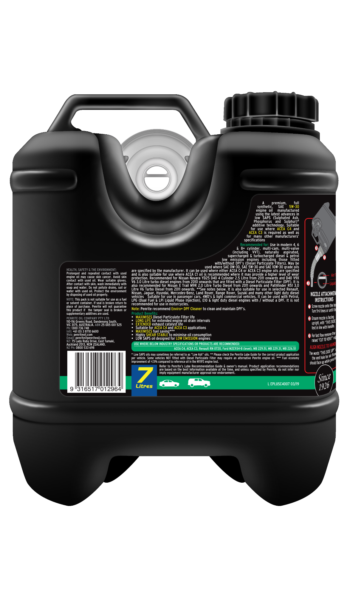 ENVIRO+ C4 5W-30 (FULL SYN) - Penrite