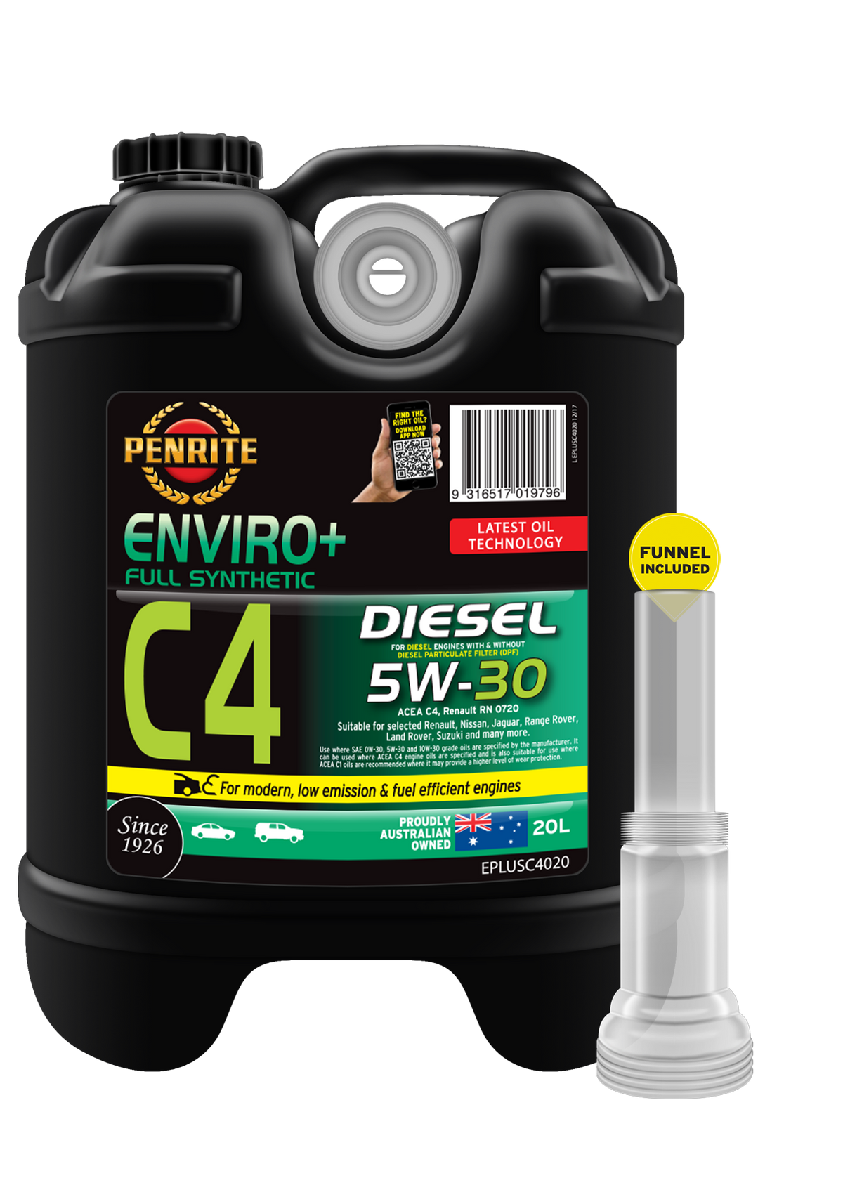 ENVIRO+ C4 5W-30 (FULL SYN) - Penrite 20L