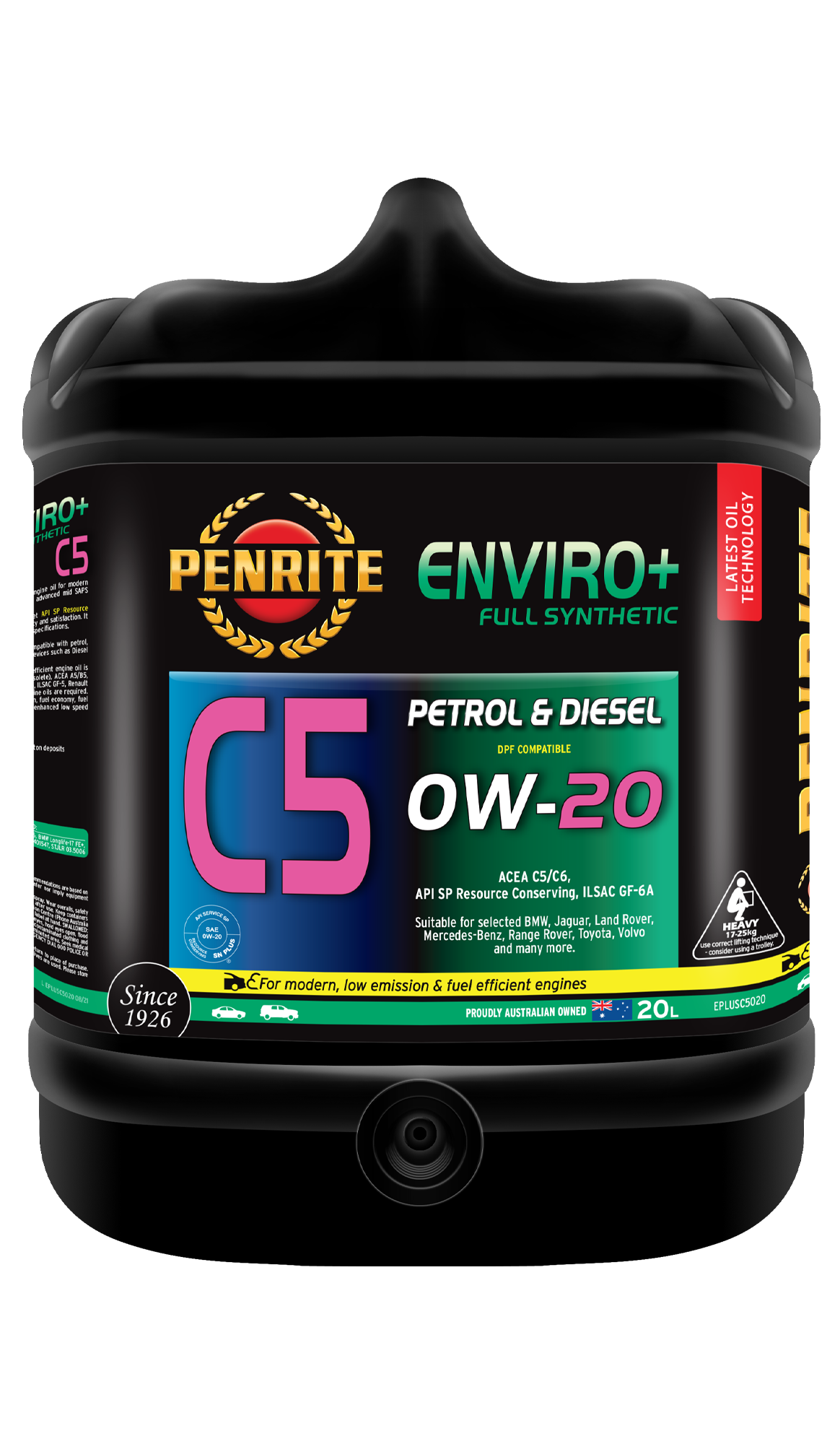 ENVIRO+ C5 0W-20 (FULL SYN) - Penrite 20L