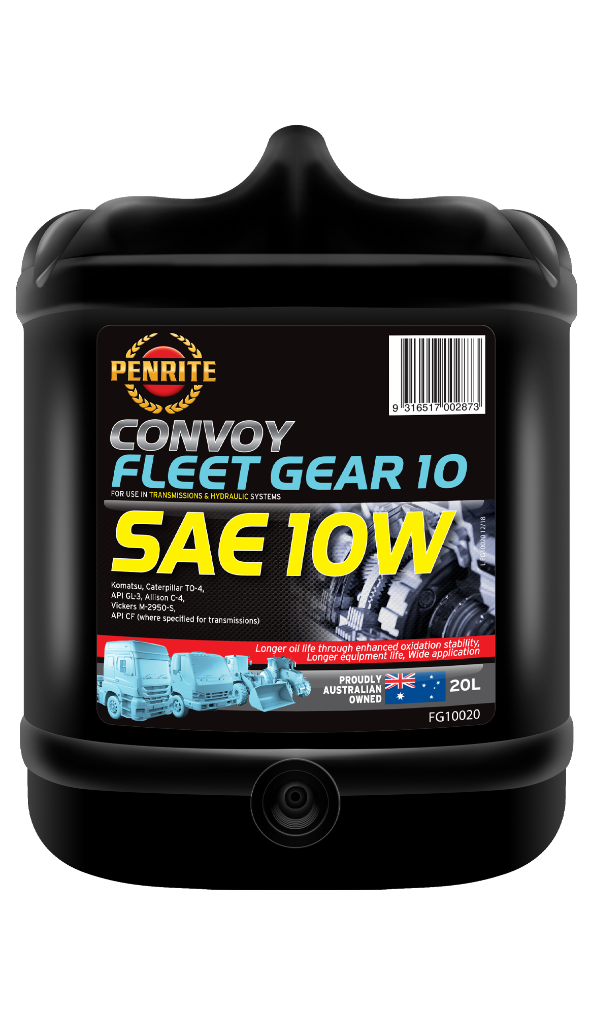 Convoy Fleet Gear 10W (SAE 10) 20L - Penrite