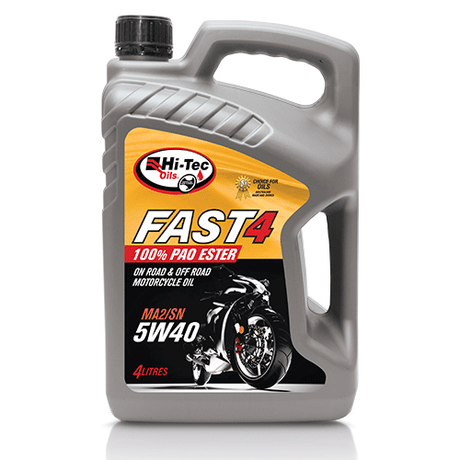 Fast 4 100% PAO Ester MA2 Motorcycle Oil - 4 X 4 Litre (Carton Only)  Hi-Tec Oils | Universal Auto Spares