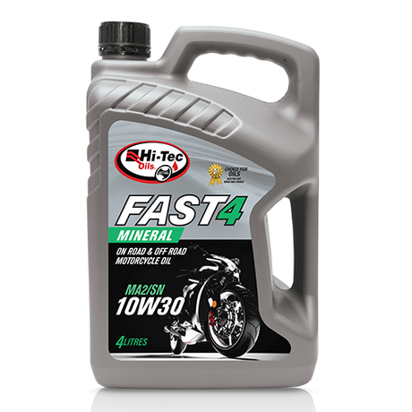 Fast 4 MA2 Motorcycle Oils - Hi-Tec Oils 4 X 4 Litre (Carton Only)
