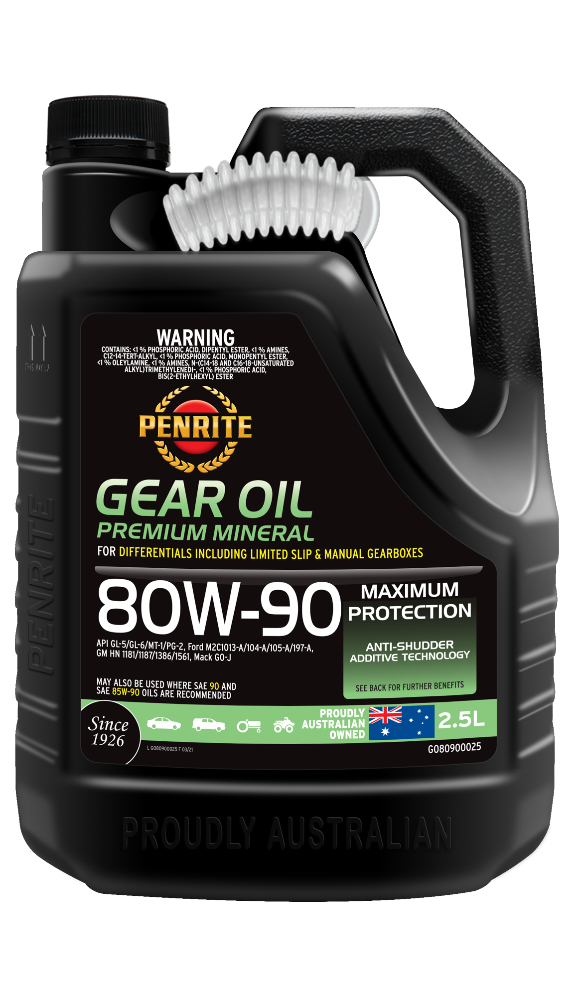 GEAR OIL 80W-90 (Mineral) - Penrite 2.5L