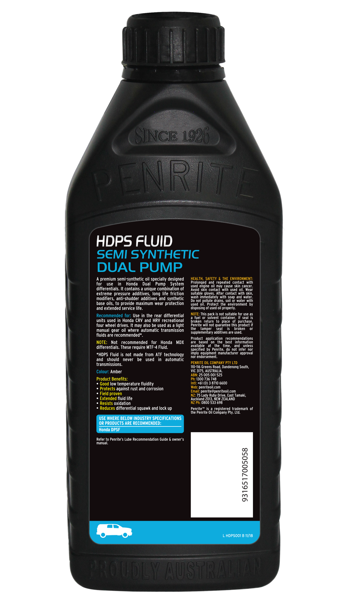 HDPS (Honda Dual Pump System) (Semi Syn) - Penrite