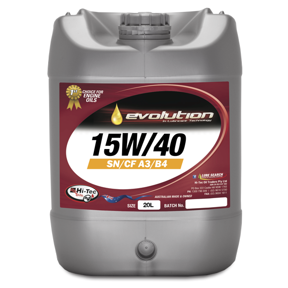 Evolution 15W/40 SN/CF - Hi-Tec Oils