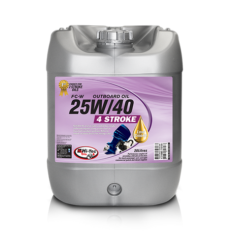 FC-W Outboard Oil 25W/40 - 4 X 5 Litre (Carton Only) Hi-Tec Oils