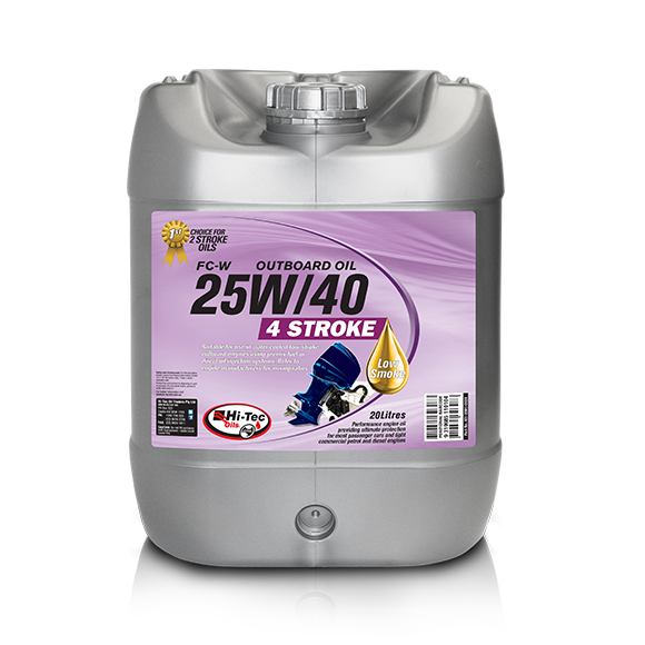 FC-W Outboard Oil 25W/40 - 4 X 5 Litre (Carton Only) Hi-Tec Oils