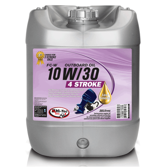 FC-W Outboard Oil 10W/30 -   4 X 5 Litre (Carton Only)  Hi-Tec Oils | Universal Auto Spares