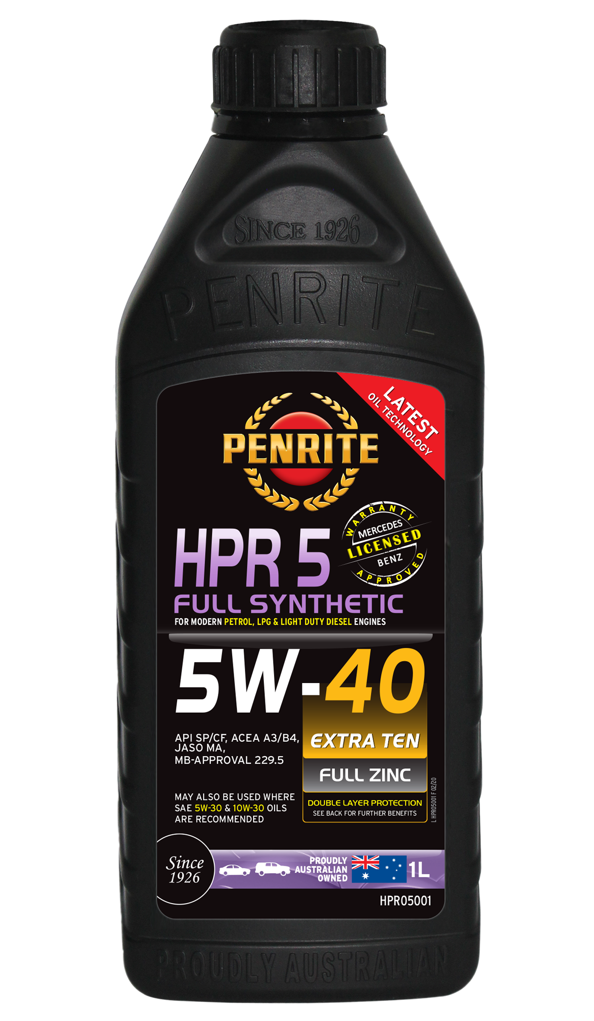 HPR 5 5W-40 (Full Synthetic) - Penrite | Universal Auto Spares