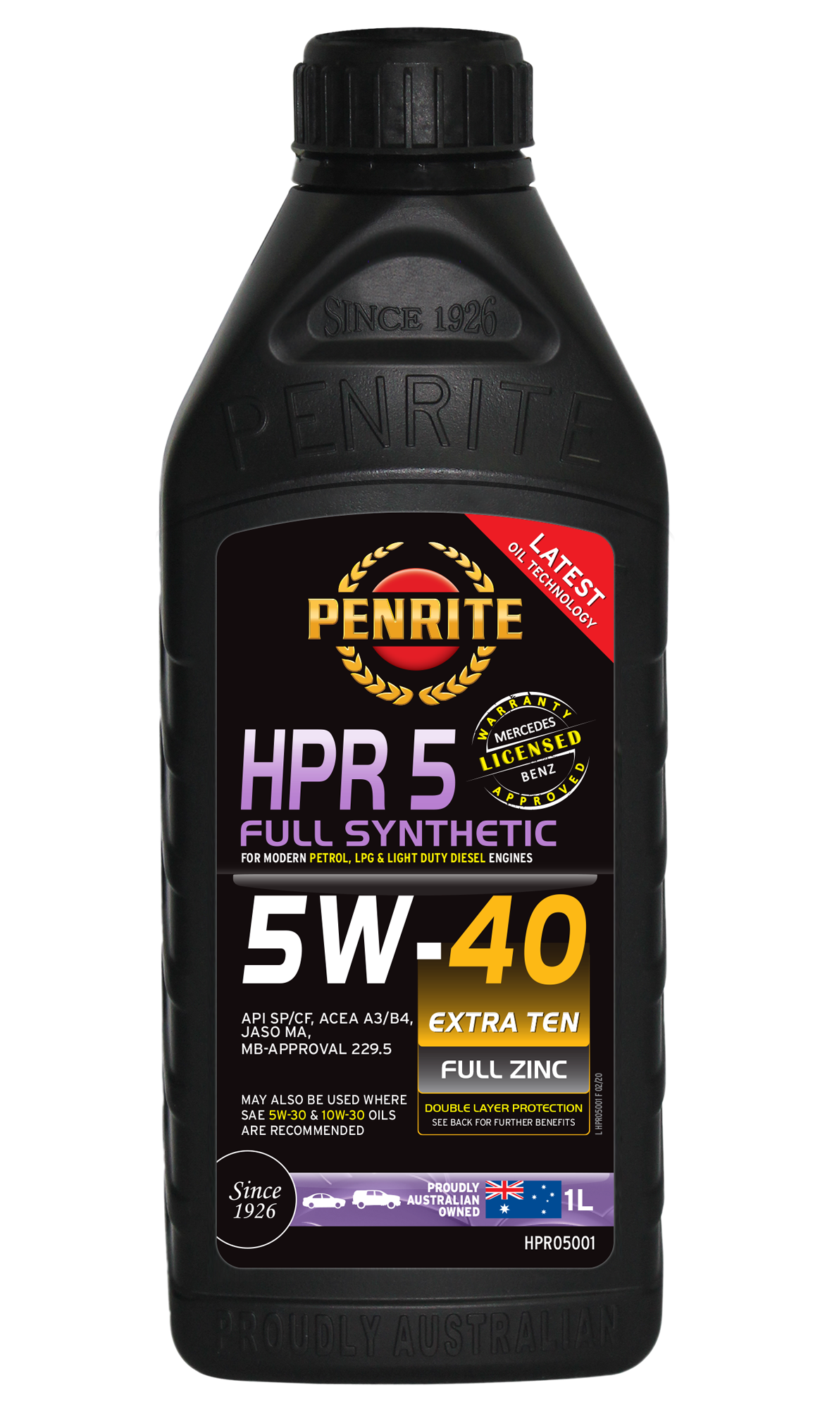HPR 5 5W-40 (Full Synthetic) - Penrite