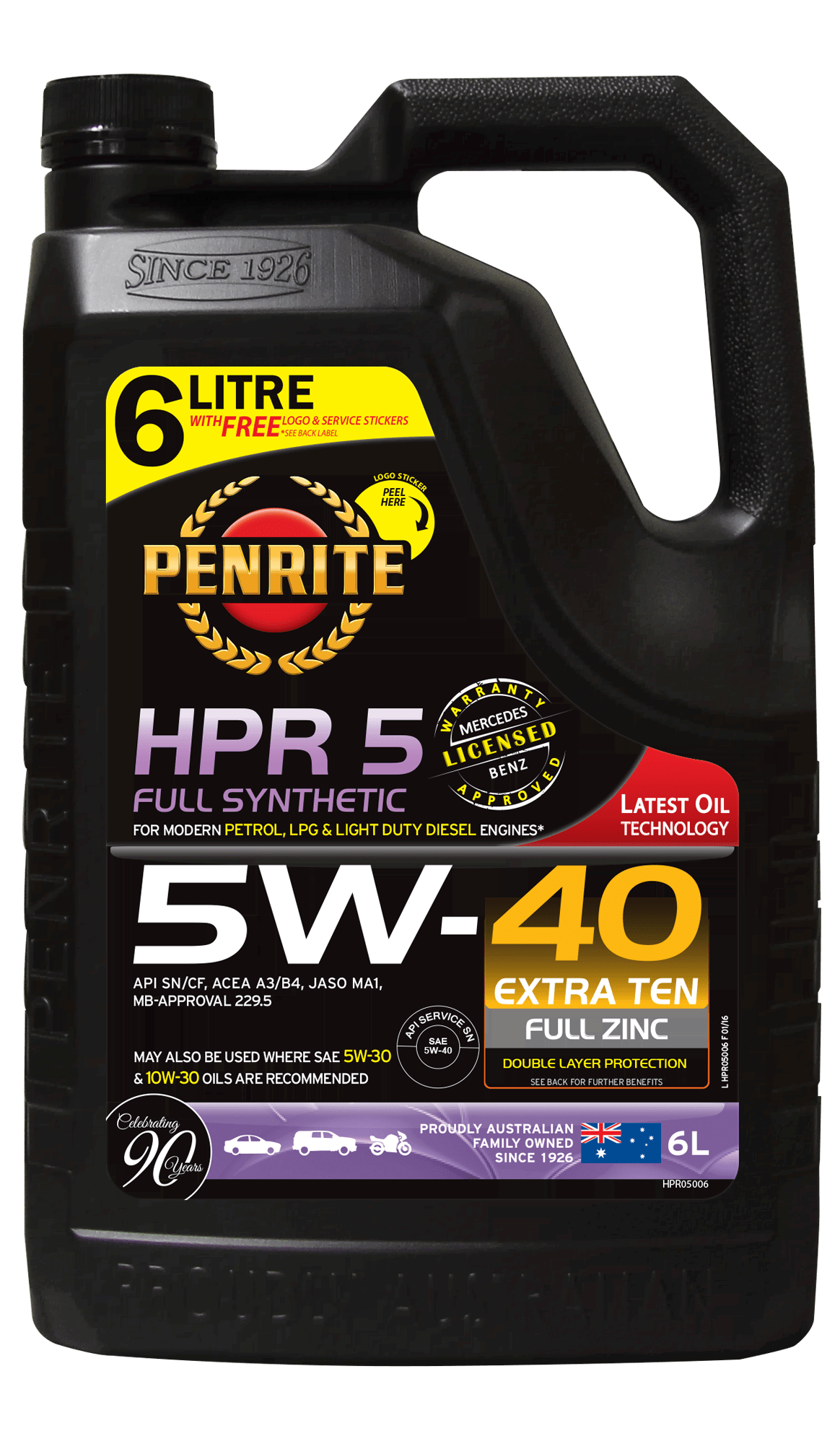 HPR 5 5W-40 (Full Synthetic) - Penrite