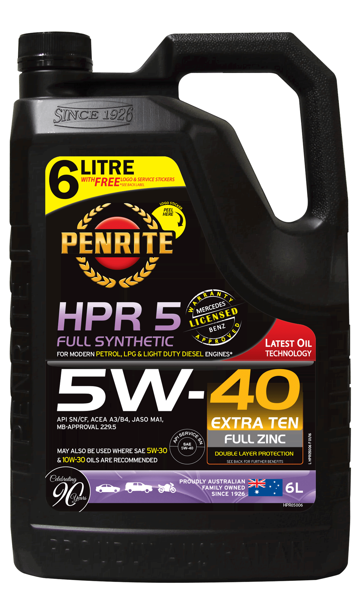 HPR 5 5W-40 (Full Synthetic) - Penrite | Universal Auto Spares