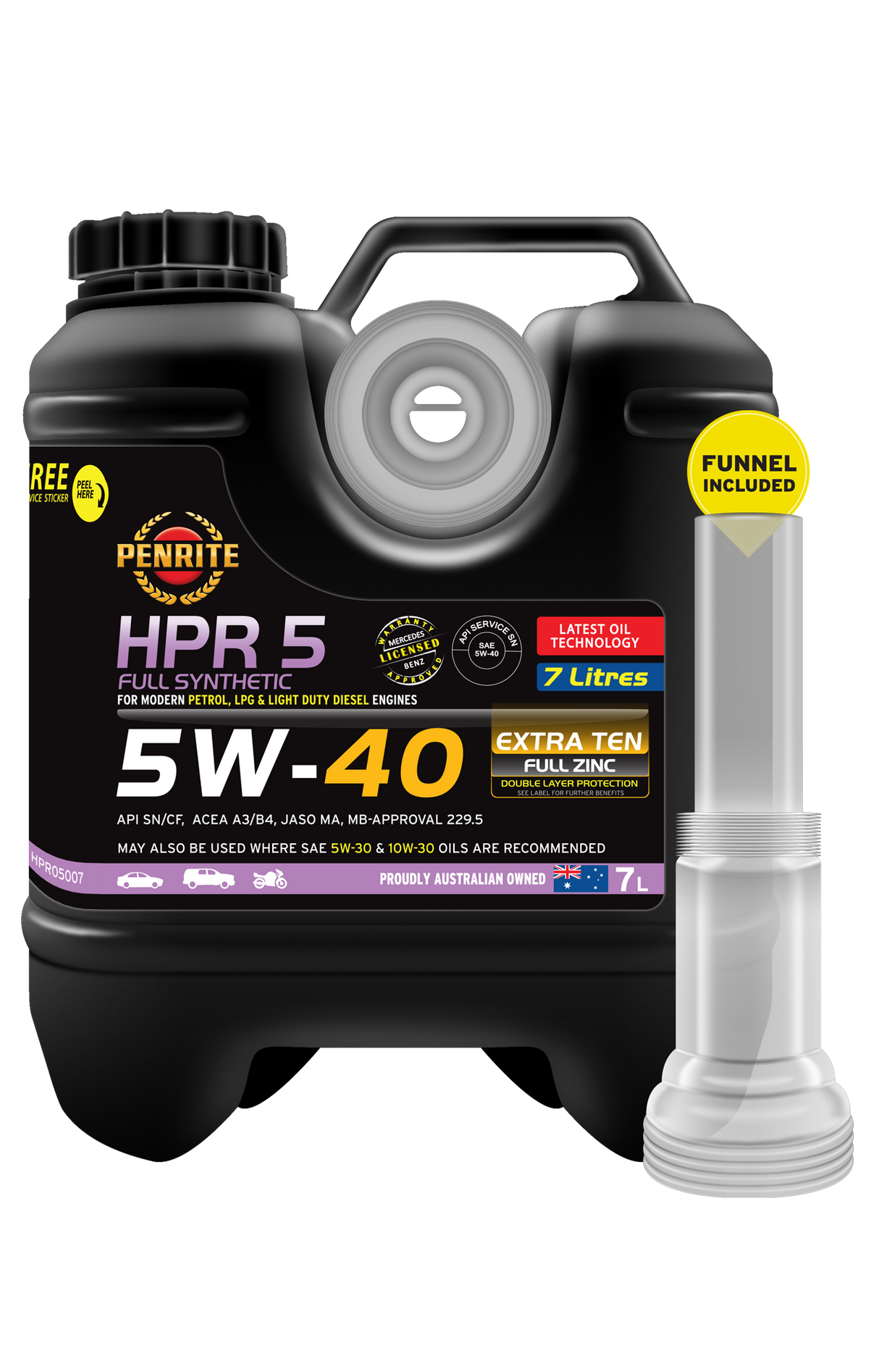 HPR 5 5W-40 (Full Synthetic) - Penrite 7L