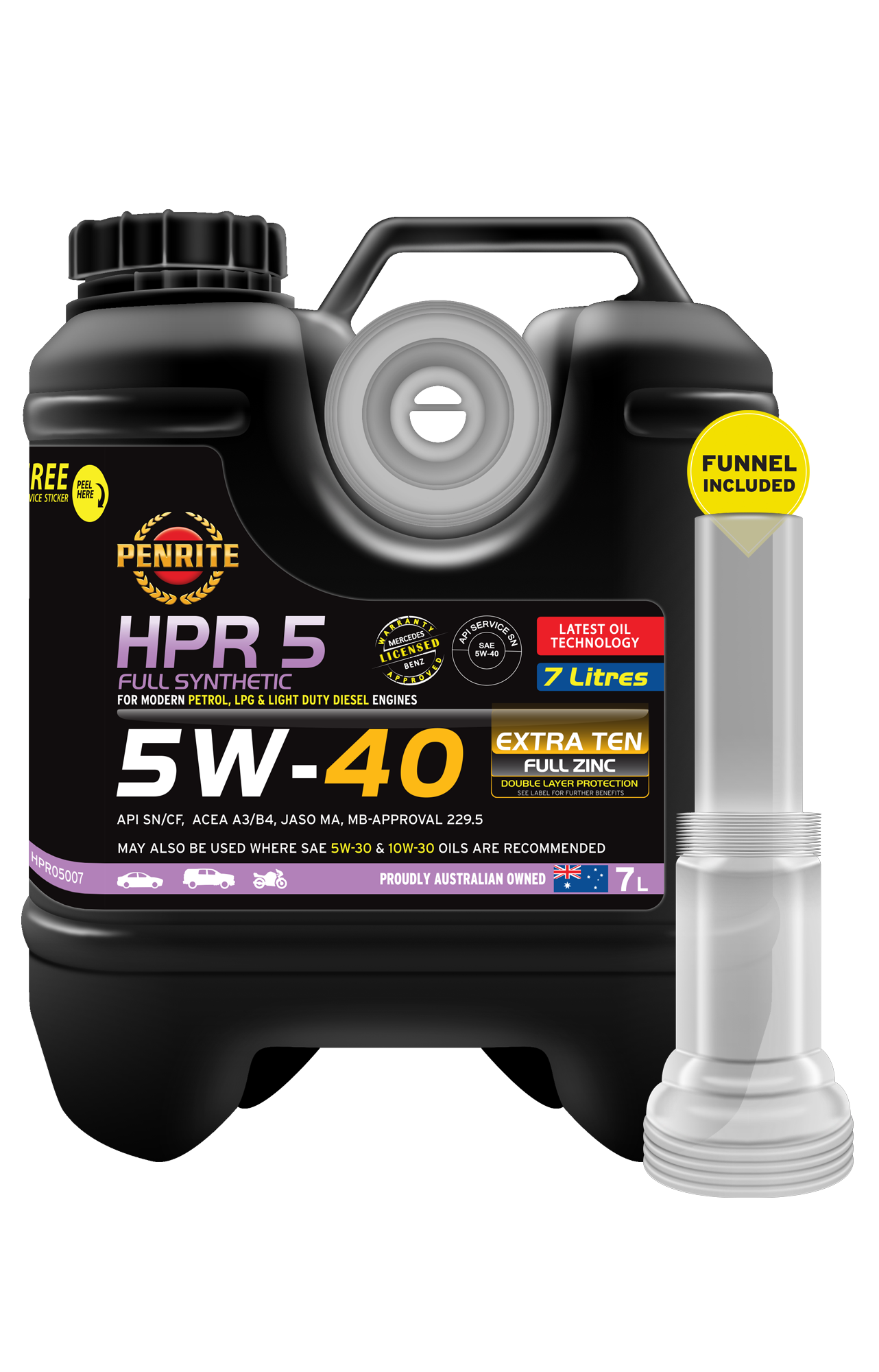 HPR 5 5W-40 (Full Synthetic) - Penrite 7L