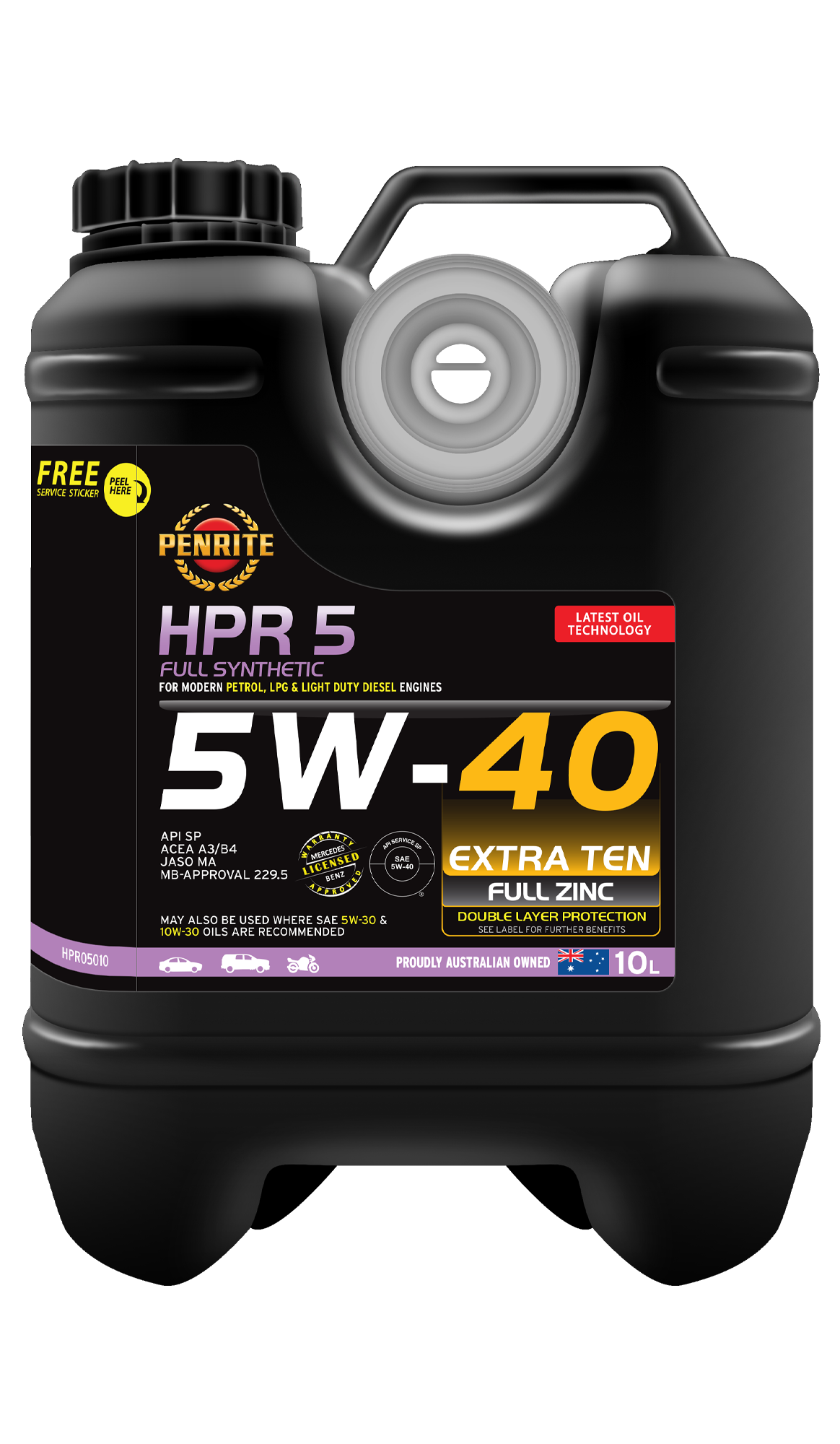 HPR 5 5W-40 (Full Synthetic) - Penrite 10L