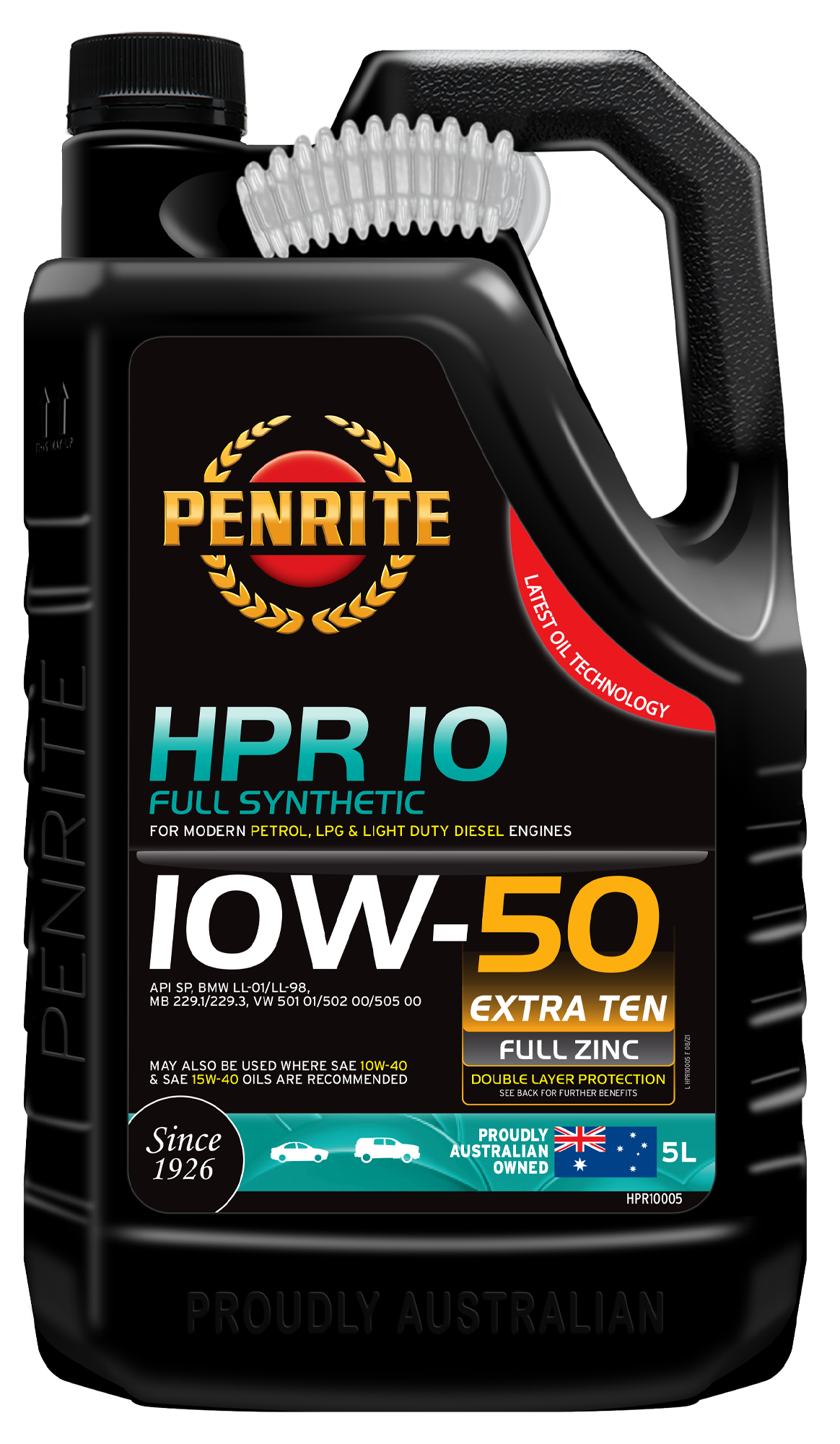 HPR 10 10W-50 (Full Synthetic) - Penrite 5L