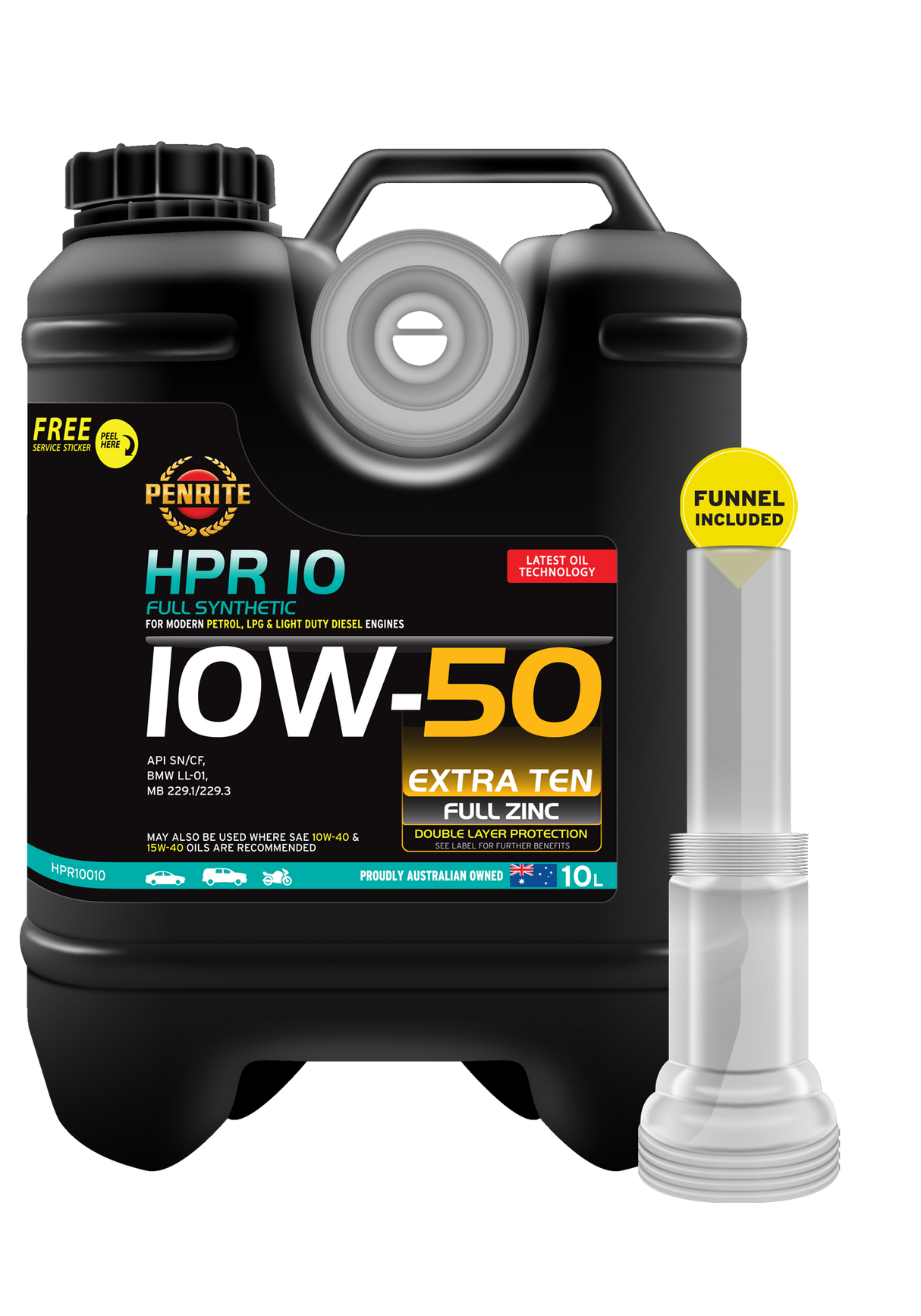 HPR 10 10W-50 (Full Synthetic) - Penrite 10L