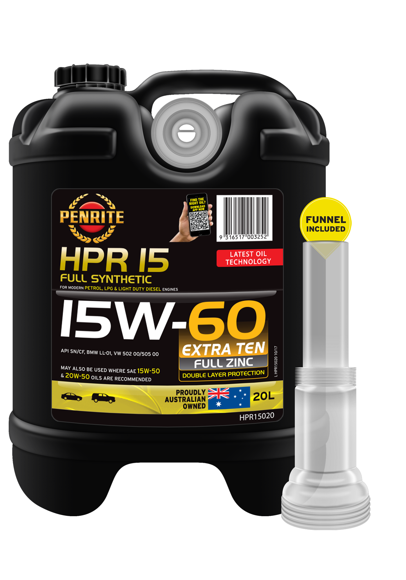 HPR 15 15W-60 (Full Synthetic) - Penrite 20L