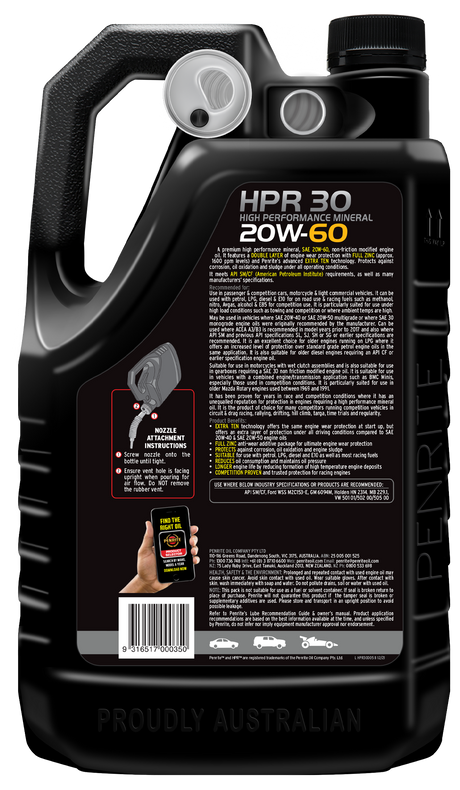 HPR 30 20W-60 (Mineral) - Penrite