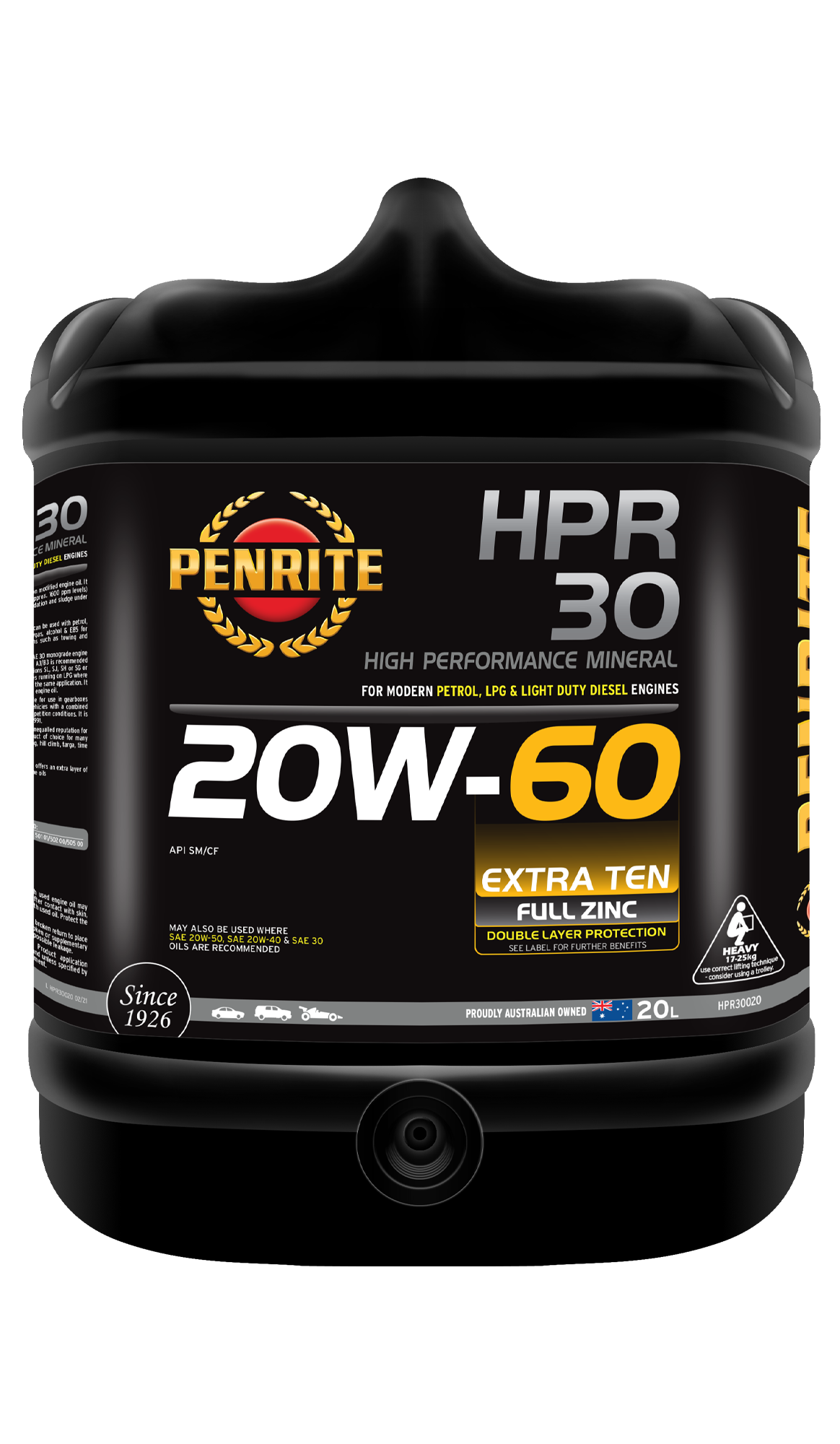 HPR 30 20W-60 (Mineral) - Penrite 20L