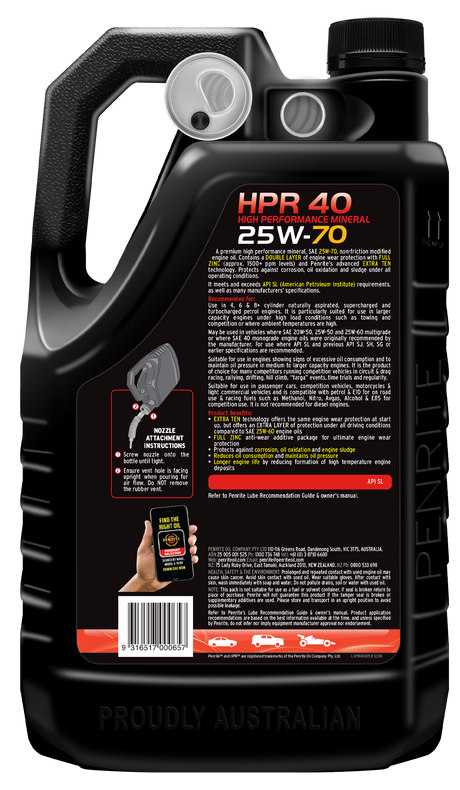 HPR 40 25W-70 (Mineral) - Penrite