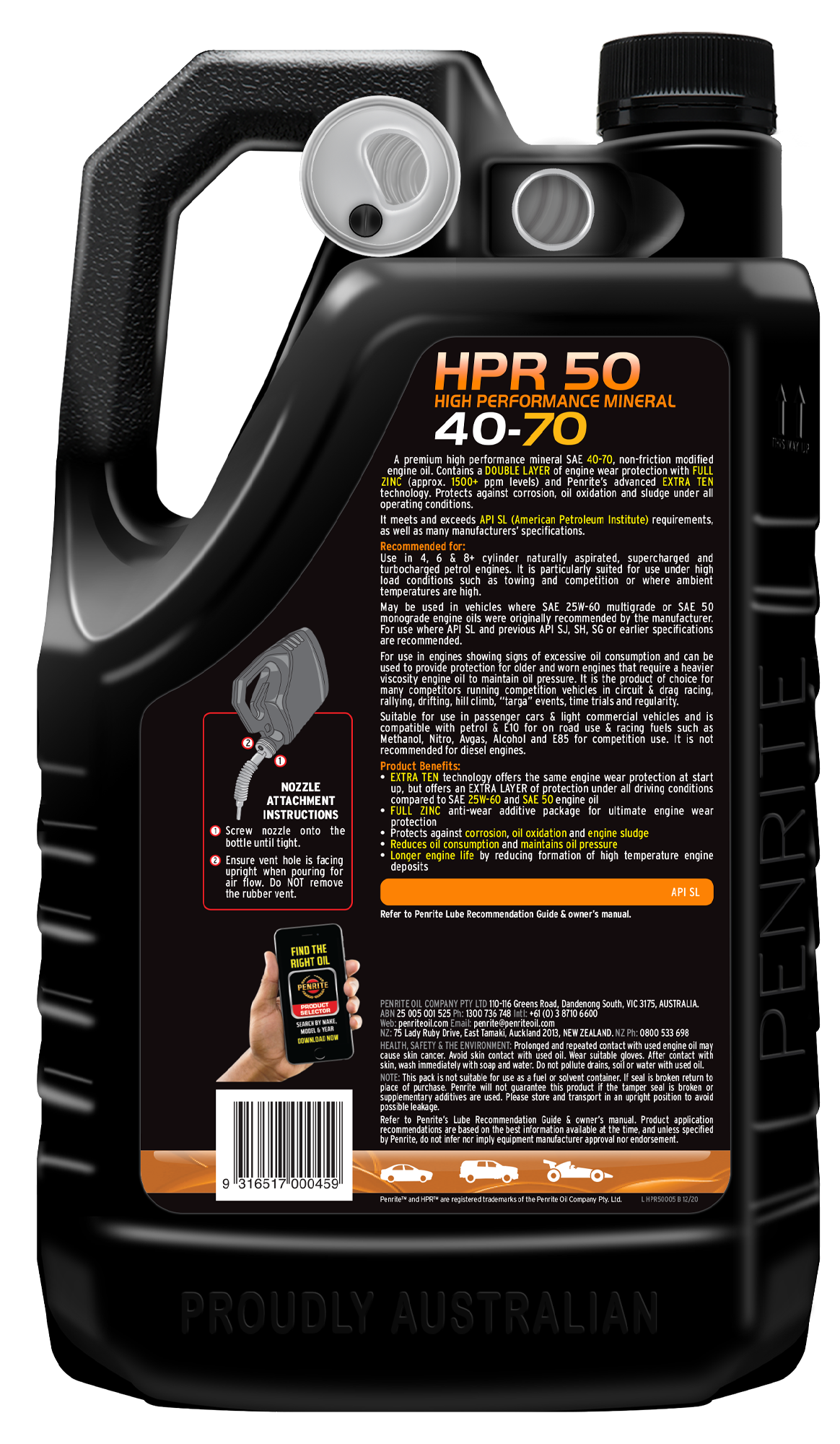 HPR 50 40-70 (Mineral) - Penrite